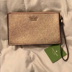 NWT Rose Gold Kate Spade Wristlet